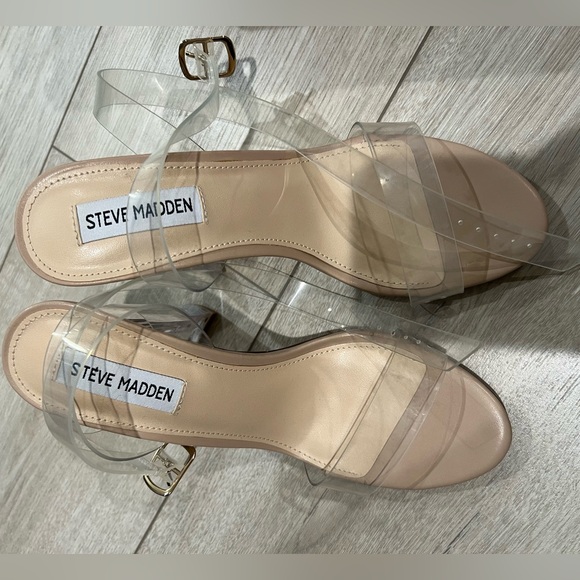 Steve Madden Clear Camille Heels - Picture 2 of 3